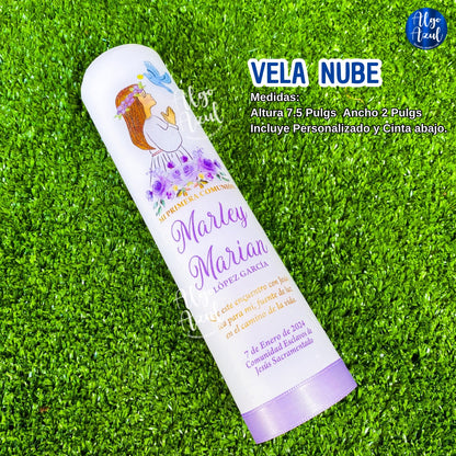 Vela para Primera Comunión y Confirmación - Nube